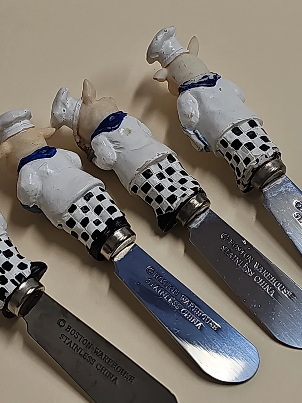 Lot 13 Novelty Cheese Butter Spreaders with Figurine Handles Seasonal Holiday